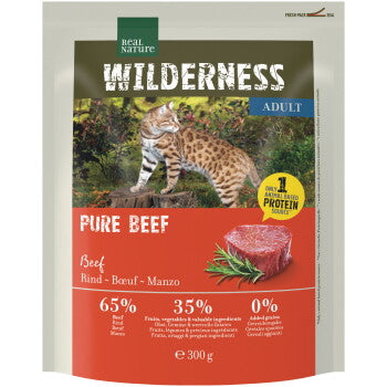 REAL NATURE WILDERNESS croquettes pour chat, adulte, pur bœuf 300 g - image 1
