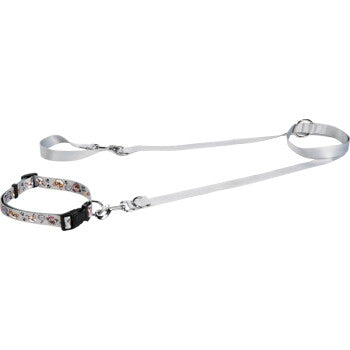 FIT+FUN Kit collier + laisse gris clair S - image 1