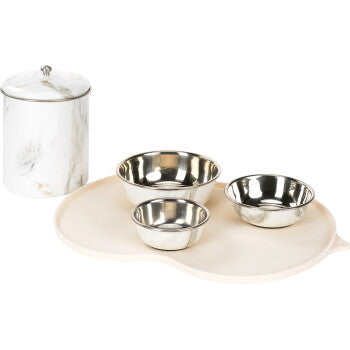 AniOne Support de gamelle 8-shape 40 x 30 cm crème - image 3